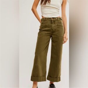 FP Movement by Free People Olive Wide Leg Jeans